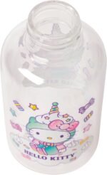 Silver Buffalo Sanrio Hello Kitty Unicorn Pastel Sweets Glass Milk Bottle with Straw, 15 Ounces - Image 4
