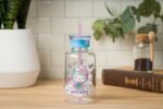 Silver Buffalo Sanrio Hello Kitty Unicorn Pastel Sweets Glass Milk Bottle with Straw, 15 Ounces - Image 6