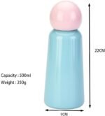 17 oz About 500 ML Stainless Steel Water Bottle - Vacuum Insulated Water Bottle -Hot&cold Drink Metal Water Flask,BPA Free (Powder blue) - Image 3