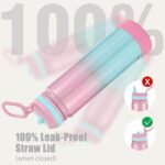 Insulated Stainless Steel Water Bottle with Straw, Ceramic-Lined, BPA-Free & Leak-Proof, 24 oz, Guava - Image 5