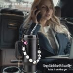 40 oz Tumbler Insulated Mug w/Straw & Flip Cap Lids - Cup Holder Bottle with 6 Accessories Set for Hot, Cold Drink - Leak-Proof - Water, Coffee Portable Travel Mug (Midnight Black) - Image 8