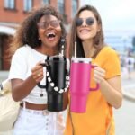 40 oz Tumbler Insulated Mug w/Straw & Flip Cap Lids - Cup Holder Bottle with 6 Accessories Set for Hot, Cold Drink - Leak-Proof - Water, Coffee Portable Travel Mug (Midnight Black) - Image 9
