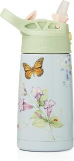 Lenox 895741 Butterfly Meadow Light Blue Stainless Steel Kids Water Bottle - Image 6