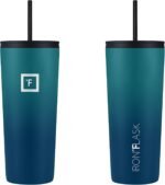 IRON °FLASK Classic Tumbler - Vacuum Insulated Stainless Steel Water Bottle, Double Walled, Drinking Cup, Insulated Travel Mug (Dark Night, 24 oz Solid Lid) - Image 4