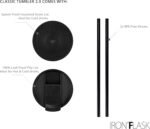 IRON °FLASK Classic Tumbler - Vacuum Insulated Stainless Steel Water Bottle, Double Walled, Drinking Cup, Insulated Travel Mug (Dark Night, 24 oz Solid Lid) - Image 5