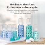 Lifefactory 4-Ounce BPA-Free Glass Baby Bottle with Stage 1 Nipple and Protective Silicone Sleeve, Stone Gray - Image 6