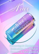 Onebttl Zodiac Gifts for Women, Best Friend Birthday Gifts for Her, 20oz Stainless Steel Tumbler, Engraved Logo Blue and Purple, Aries - Image 4
