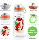 Home Tune 23oz Kids Water Bottle for School Boys, BPA FREE Tritan, Leak Proof Flip Top Lid, Easy Clean, Carry Handle - Dinosaur - Image 3