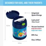 THERMOS FUNTAINER 10 Ounce Stainless Steel Vacuum Insulated Kids Food Jar with Spoon, BABY SHARK - Image 3