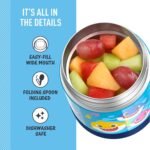 THERMOS FUNTAINER 10 Ounce Stainless Steel Vacuum Insulated Kids Food Jar with Spoon, BABY SHARK - Image 5