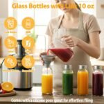 Sursip 10 oz Glass Juice Bottles, 8 Pack with Stainless Steel Lids – Reusable Small Glass Bottles for Smoothies, Iced Tea & Milk – Leak-Proof, BPA-Free, Dishwasher Safe - Image 5