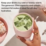 W&P Porter Insulated Tumbler 20 oz | No Metallic Aftertaste Ceramic Coated for Water, Coffee, & Tea | Wide Mouth Vacuum Insulated | Dishwasher Safe, Cream Terrazzo - Image 3