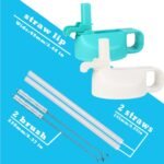 Straw Lid for 12 32 40 64 oz Wide Mouth Water Bottle, Lids Compatible with Hydro Flask Sports Water Bottle Lid Top Straw Cap-Dust Cover Design - Image 3
