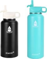 Straw Lid for 12 32 40 64 oz Wide Mouth Water Bottle, Lids Compatible with Hydro Flask Sports Water Bottle Lid Top Straw Cap-Dust Cover Design - Image 4