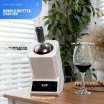 Electric Wine Chiller | Single Bottle Portable Wine Cooler with LED Touch Display & Adjustable Temperature | Sleek Iceless Wine Chilling for Modern Kitchens - Image 3