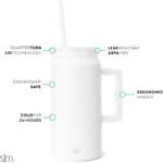 Simple Modern 50 oz Mug Tumbler with Handle and Straw Lid | Reusable Insulated Stainless Steel Large Travel Jug Water Bottle Gifts for Women Men Him Her Trek Collection 50oz Winter White - Image 3