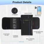 SACSTAR Magnetic Water Bottle Holder for Gym Bag | Adjustable Strap with Phone Pocket | Hands-Free Carrier for Standard & Large Sports Bottles up to 50oz (1400ml) for Workout, Hiking, Travel (Black) - Image 3