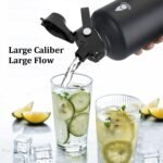 SYACOT Auto Spout Lid for Hydro Flask Wide Mouth Water Bottles, Replacement Top Spout Lid for HydroFlask Wide Mouth 12 oz 32 oz 40 oz, Chug Cap with Flexible Handle,Big Nozzle - Image 5