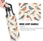 YETTASBIN Bird Water Bottle with Straw Lid 32oz Leakproof Vacuum Insulated Stainless Steel Sport Water Bottles for Gym, School, Travel - Image 5