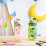 Zak Designs 16oz Riverside Kids Water Bottle with Spout Cover and Built-in Carrying Loop, Made of Durable Plastic, Leak-Proof Water Bottle Design for Travel (Unicorn & Dino Camo, Pack of 2) - Image 5