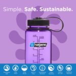 Nalgene Sustain Tritan BPA-Free Water Bottle Made with Material Derived from 50% Plastic Waste (using ISCC certified mass balance), 16 OZ, Wide Mouth, Purple - Image 3