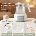 Instant Baby Water Warmer and Formula Dispenser, 1.5L Detachable Glass Tank with 6-Temp Settings, 72H Keep-Warm & Night Light, Universal for All Baby Bottles - Image 3