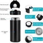 YINJAM Travel Mug Reusable Coffee Cup Insulated Water Bottle Thermal Mug Stainless Steel Leakproof Flask Tumbler for Hot Cold Drinks (White, 15 Oz) - Image 4