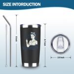 Witty and Classy Insulated Tumbler – 20oz Stainless Steel Travel Mug with Lid, Sassy Humor Gift for Friend, Women, Birthday or Office Use (Black) - Image 3