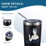 Witty and Classy Insulated Tumbler – 20oz Stainless Steel Travel Mug with Lid, Sassy Humor Gift for Friend, Women, Birthday or Office Use (Black) - Image 4