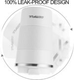 GEMFUL To Go Coffee Mug with Lid 13 oz Insulated Coffee Cups Spill Proof Travel Tumbler Leak Proof Vacuum Stainless Steel Reusable for Hot Cold Drinks Women Men (White) - Image 5