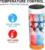 Fukitol Insulated Skinny Tumblers Cup Coffee Mug with Lid honest placebo pill 20oz Reusable Stainless Steel Water Bottle for Hot & Cold Drinks Tea Cup Iced Coffee Travel Mug (Pack of 1) - Image 3
