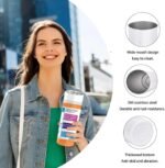 Fukitol Insulated Skinny Tumblers Cup Coffee Mug with Lid honest placebo pill 20oz Reusable Stainless Steel Water Bottle for Hot & Cold Drinks Tea Cup Iced Coffee Travel Mug (Pack of 1) - Image 4