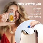 6Pcs Glass medicine bottles 1oz 30 ml Glass Reagent Bottles Transparent Sample Jar,Wide Mouth,Screw Cap with Scale for Home, Argent Lid (6) - Image 4