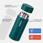 【Upgraded】Exllena Small Insulated Water Bottle 8 oz/250ml– Mini Insulated Water Bottle for Hot & Cold Drinks, Perfect Small Flask for Travel, Purse...(Lake Blue) - Image 4