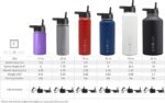IRON °FLASK Camping & Hiking Hydration Flask with Straw, Wide Mouth Insulated Stainless Steel Sports Water Bottle - 22 oz Fire Red - Image 3