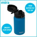 MIRA 12 oz Water Bottle with Spout Lid – Small Portable Vacuum Insulated Stainless Steel Thermo Flask for Travel, Hiking, Gym - Denim - Image 3
