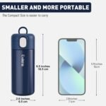 10oz Small Insulated Water Bottle with One-Touch Soft Straw Lid, Double-Wall Vacuum Small Travel Water Bottle for Cold&Hot Drinks–Leak-Proof, Mini Flask for Handbag,Sport(Navy Blue) - Image 3