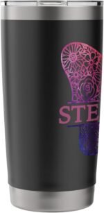 Watercolor Butterfly Travel Mug Personalized Name Stephanie Stainless Steel Insulated Tumbler - Image 4