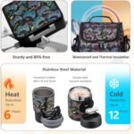 Lunch Box Set with Bento Box Container, 17OZ Stainless Steel Food Soup Thermo, Kids Water Bottle & Portable Insulated Lunch Bag – Leakproof, Hot/Cold Retention for School, Travel (Black-Game) - Image 5