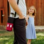 Picnic TIME Disney Mickey Mouse Shorts Shorts Bottle Cooler, Water Bottle Holder, Insulated Water Bottle Cooler Bag, (Black with Red Pattern) - Image 3