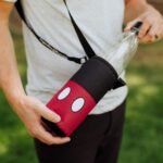 Picnic TIME Disney Mickey Mouse Shorts Shorts Bottle Cooler, Water Bottle Holder, Insulated Water Bottle Cooler Bag, (Black with Red Pattern) - Image 4