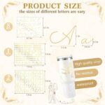 6 Sheets UV DTF Cup Wrap Letters for Bridesmaid Gifts Custom Transfer Letter Stickers Waterproof Vinyl Name Decal for Glass Cup Tumbler DIY Wedding Bridal Shower Bachelorette(Gold) - Image 3
