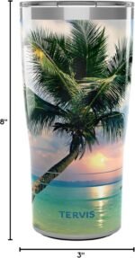 Tervis Traveler Sunset in Paradise Triple Walled Insulated Tumbler Travel Cup Keeps Drinks Cold & Hot, 30oz, Stainless Steel - Image 5