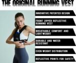 REVALI Running Vest, USA Original Patent, Zip Reflective Running Vests with 500ml Hydration Bottle, Adjustable Waistband & Breathable Material, Chest Pack Gear Phone Holder for Men & Women - Image 3
