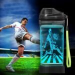 Lightzz Soccer Water Bottle with 3D Glowing Light Up, 14 OZ Tritan BPA Free Kids Water Bottle, Creative Ideal Travel Soccer Cup Gift for Boys 8-12 Child Holiday Camping Picnic - Image 3