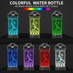 Lightzz Soccer Water Bottle with 3D Glowing Light Up, 14 OZ Tritan BPA Free Kids Water Bottle, Creative Ideal Travel Soccer Cup Gift for Boys 8-12 Child Holiday Camping Picnic - Image 4