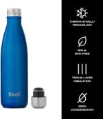 S'well Stainless Steel Water Bottle, 17oz, Ocean Blue, Triple Layered Vacuum Insulated Containers Keeps Drinks Cold for 36 Hours and Hot for 18, BPA Free, Perfect for On the Go - Image 4