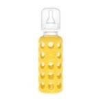 Lifefactory Glass Baby Bottle BPA Free | Protective Silicone Sleeve | 9 oz Pack of 2 | Mango, Kale - Image 4