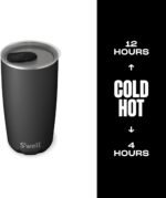 S'well Stainless Steel Tumbler with Slide-Open Lid, 18oz, Onyx, Triple Layered Vacuum Insulated Containers Keeps Drinks Cold for 12 Hours and Hot for 4, BPA Free - Image 4