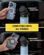 Scosche MFMSCAP Water Bottle Lid Replacement with MagSafe Phone Holder for Wide Mouth Refillable Water Bottles, Magnetic Phone Mount Compatible with iPhone 16/15/14/13/12 - Image 5